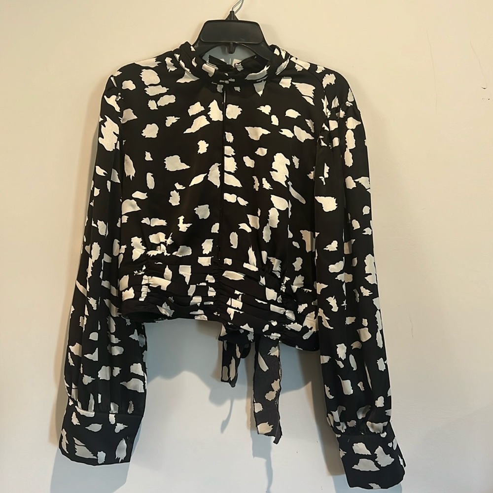 Open back silk top